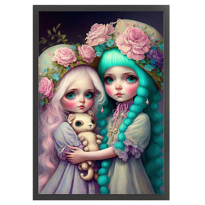 Cute Little Girl - 11CT Stamped Cross Stitch 45*65CM