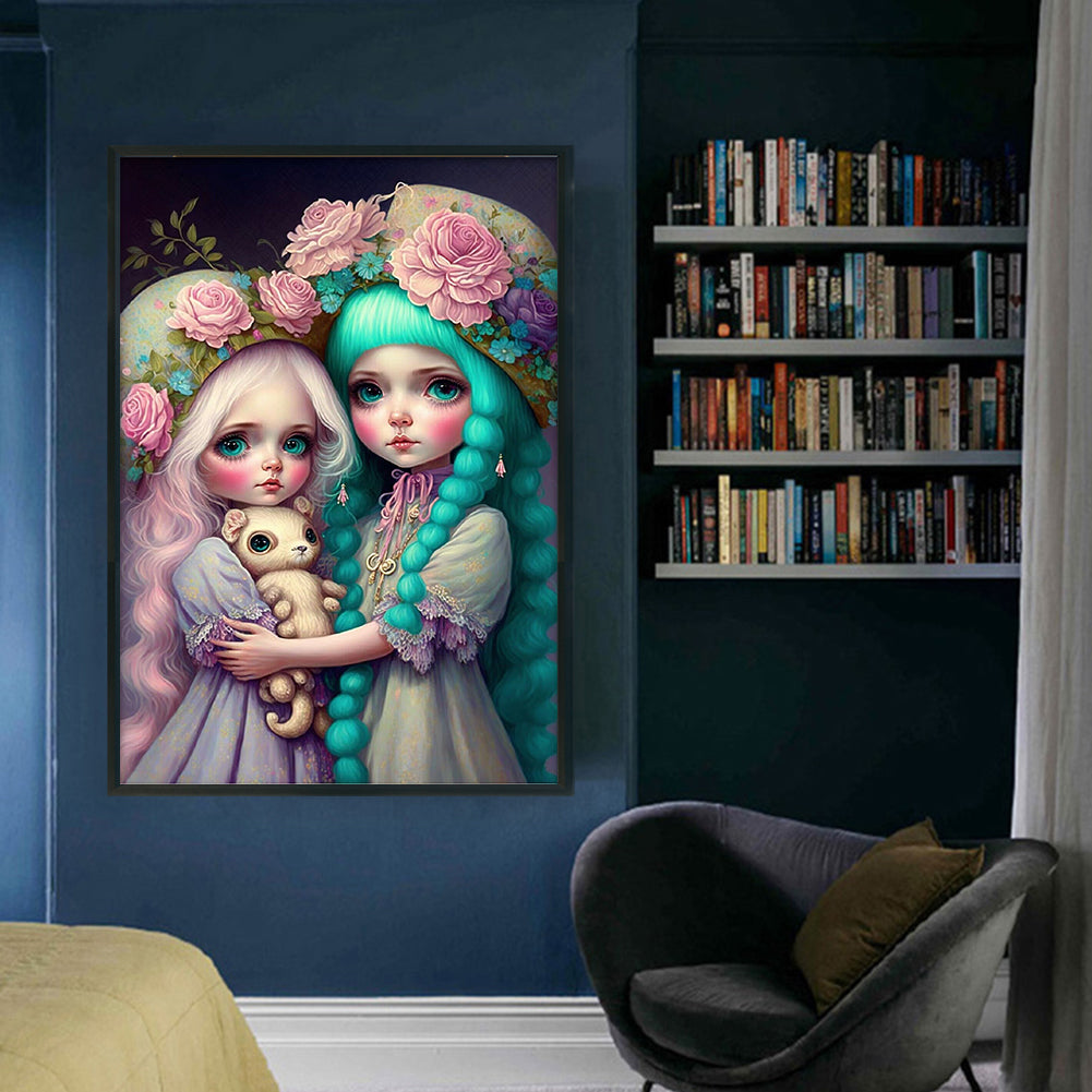 Cute Little Girl - 11CT Stamped Cross Stitch 45*65CM