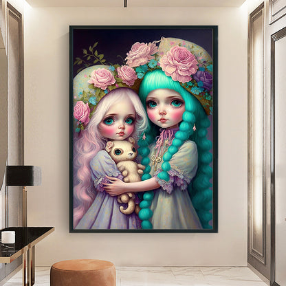 Cute Little Girl - 11CT Stamped Cross Stitch 45*65CM