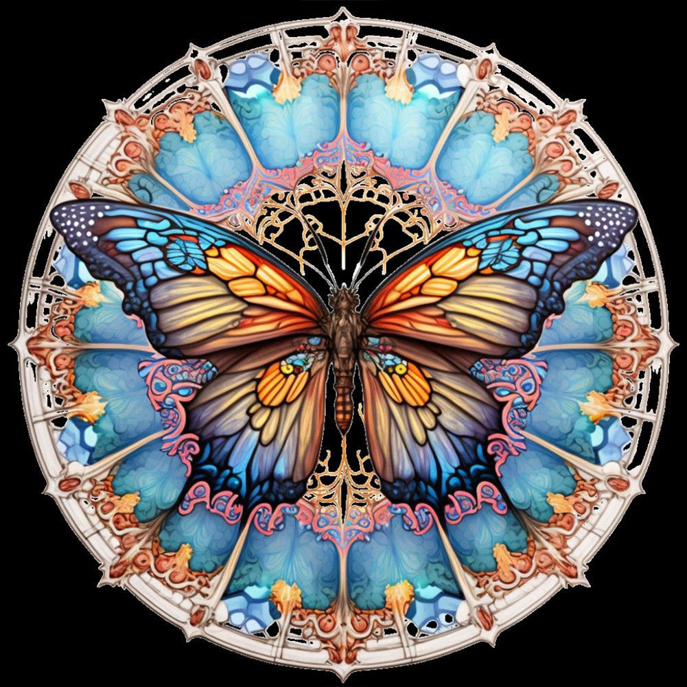 Butterfly - Full Round Drill Diamond Painting 30*30CM