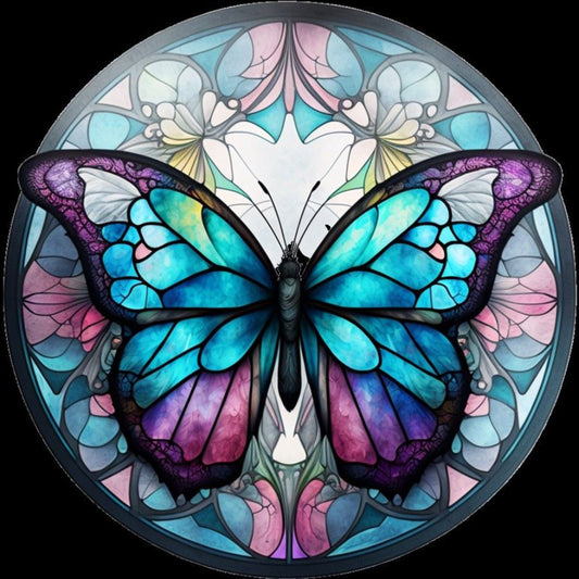 Butterfly - Full Round Drill Diamond Painting 30*30CM