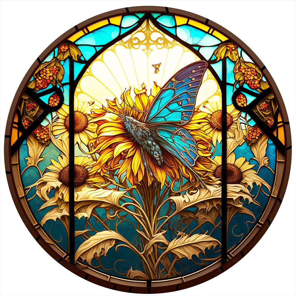 Butterfly - Full Round Drill Diamond Painting 30*30CM