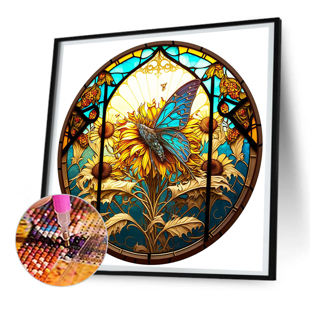 Butterfly - Full Round Drill Diamond Painting 30*30CM