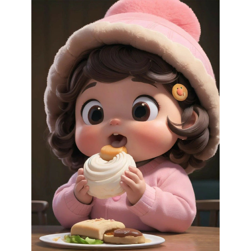 Sweet Doll - Full Round Drill Diamond Painting 30*40CM