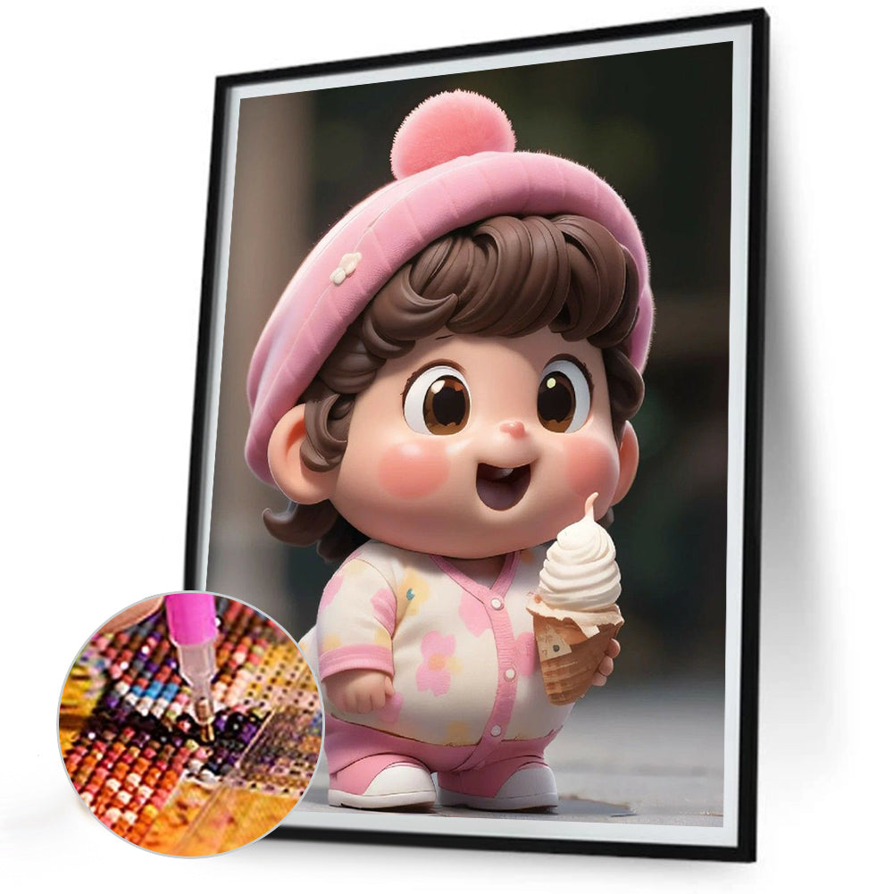 Sweet Doll - Full Round Drill Diamond Painting 30*40CM