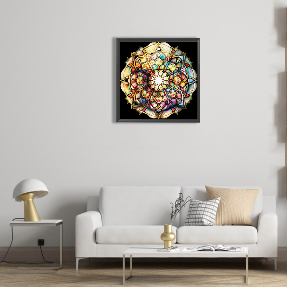 Abstract Mandala Flower - Full Round Drill Diamond Painting 30*30CM