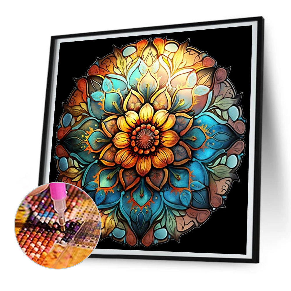 Abstract Mandala Flower - Full Round Drill Diamond Painting 30*30CM