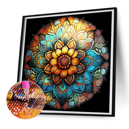 Abstract Mandala Flower - Full Round Drill Diamond Painting 30*30CM
