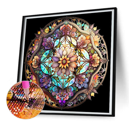 Abstract Mandala Flower - Full Round Drill Diamond Painting 30*30CM