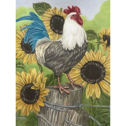 Rooster - Full Round Drill Diamond Painting 30*40CM