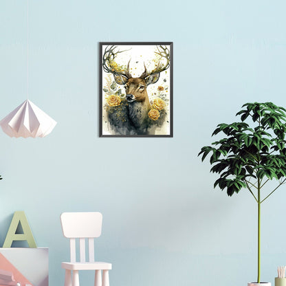 Elk - Full Round Drill Diamond Painting 30*40CM