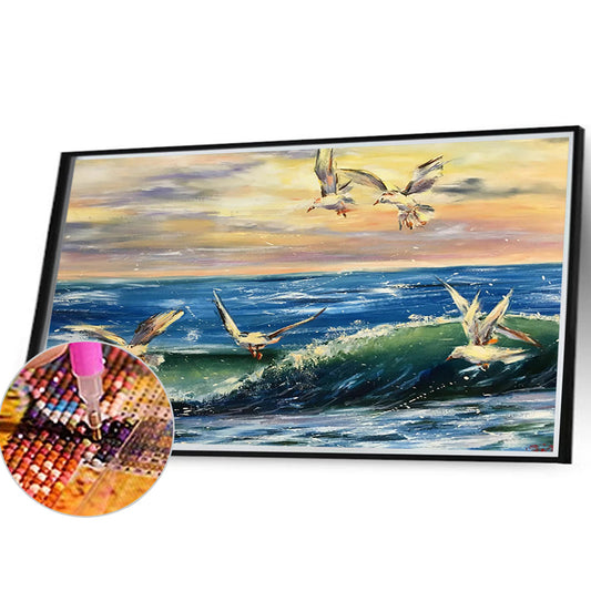 Sea Gull - Full Round Drill Diamond Painting 40*30CM