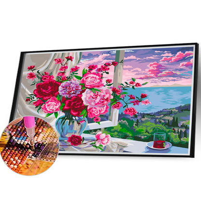 Window Bouquet - Full Round Drill Diamond Painting 40*30CM
