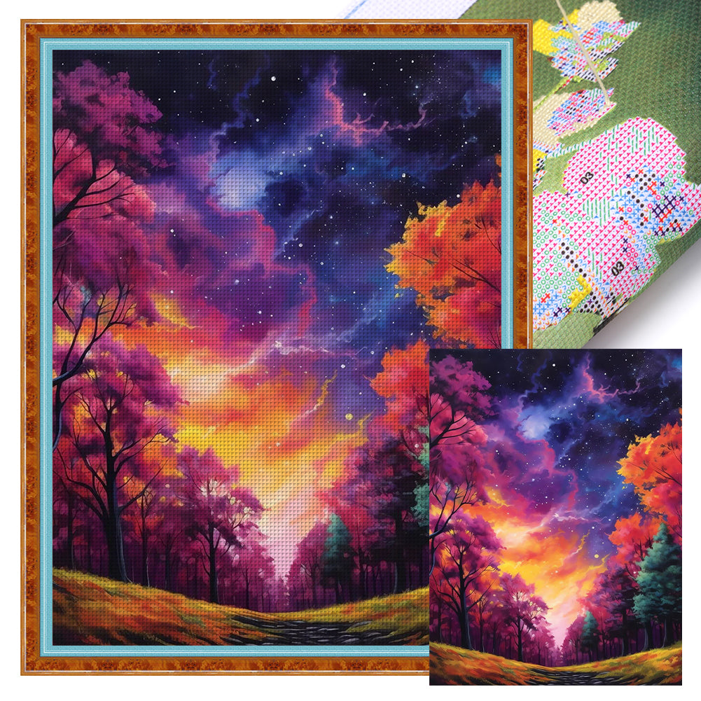 Colorful Woods - 11CT Stamped Cross Stitch 40*55CM