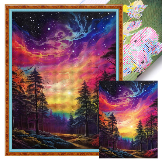 Colorful Woods - 11CT Stamped Cross Stitch 40*55CM