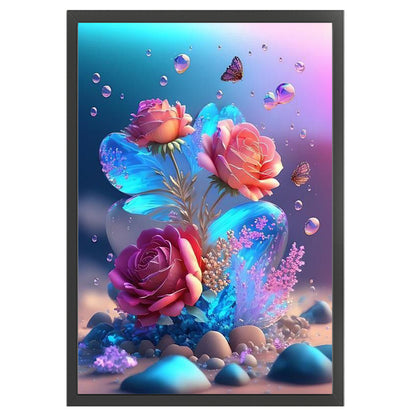 Crystal Rose - 11CT Stamped Cross Stitch 40*60CM