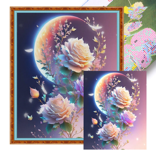 Crystal Rose - 11CT Stamped Cross Stitch 50*60CM