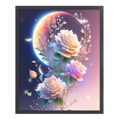 Crystal Rose - 11CT Stamped Cross Stitch 50*60CM