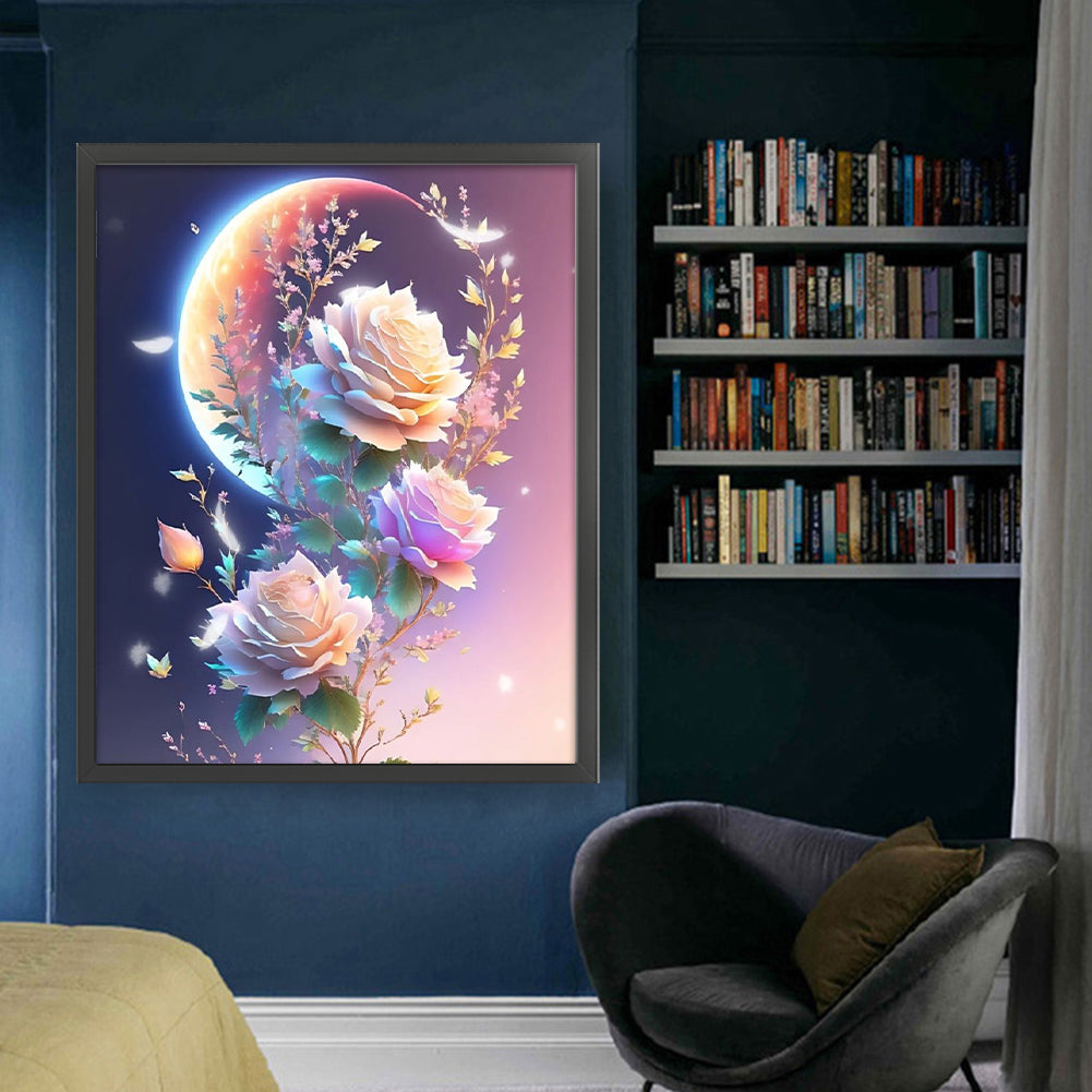 Crystal Rose - 11CT Stamped Cross Stitch 50*60CM