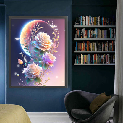 Crystal Rose - 11CT Stamped Cross Stitch 50*60CM