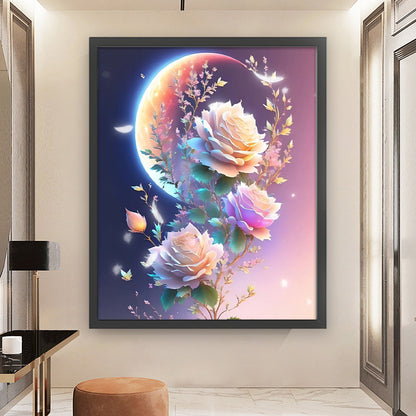 Crystal Rose - 11CT Stamped Cross Stitch 50*60CM