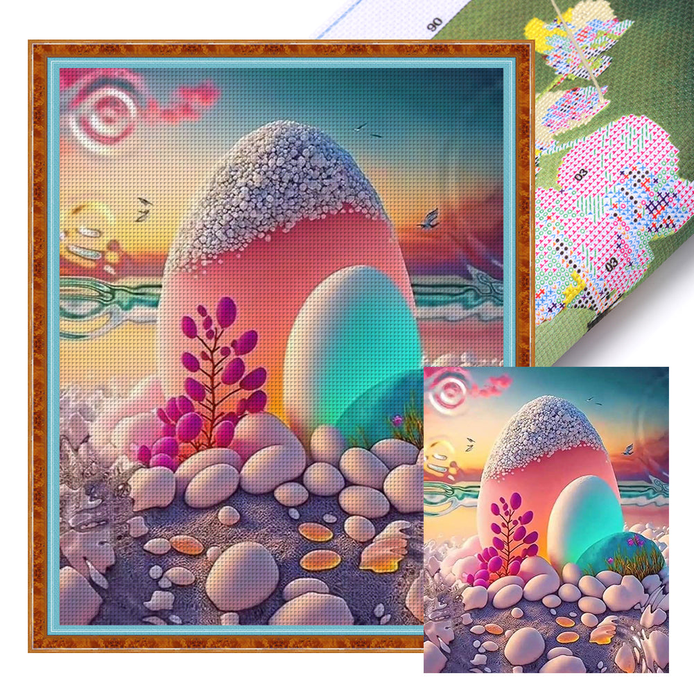 Beach Eggs - 11CT Stamped Cross Stitch 40*50CM