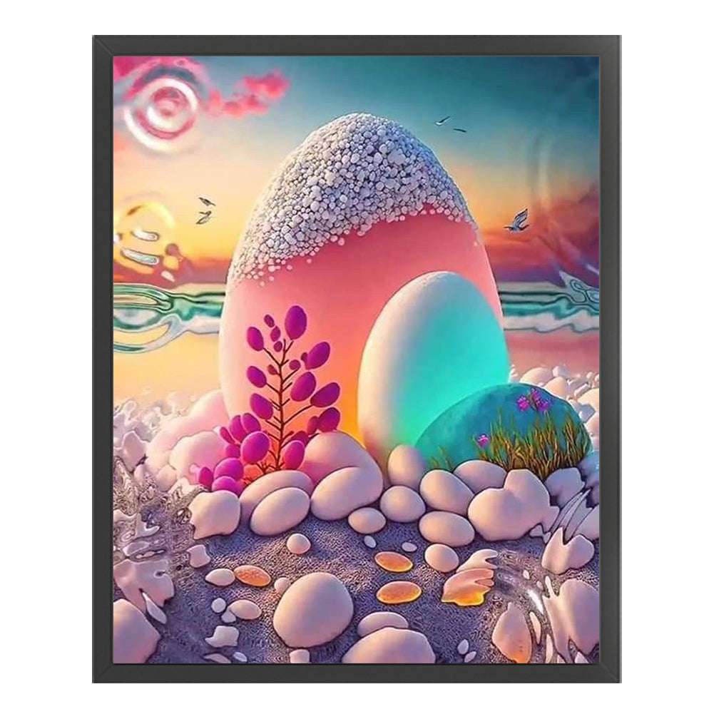 Beach Eggs - 11CT Stamped Cross Stitch 40*50CM