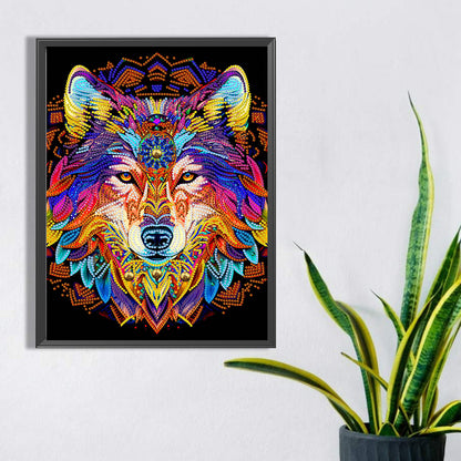 Mandala Wolf - Special Shaped Drill Diamond Painting 30*40CM