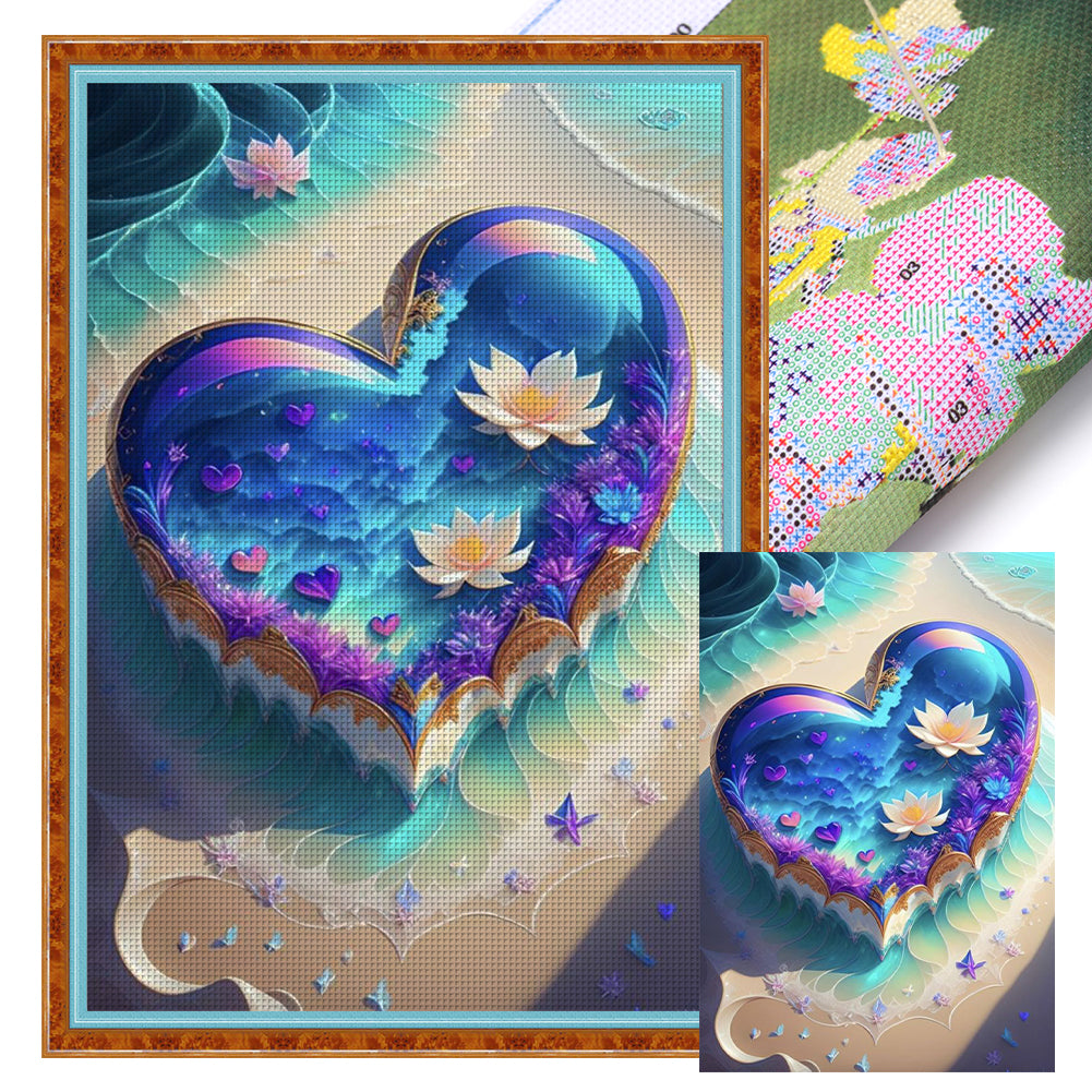 Sea Beach Love - 11CT Stamped Cross Stitch 40*60CM