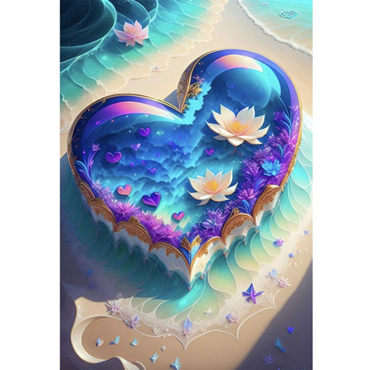 Sea Beach Love - 11CT Stamped Cross Stitch 40*60CM