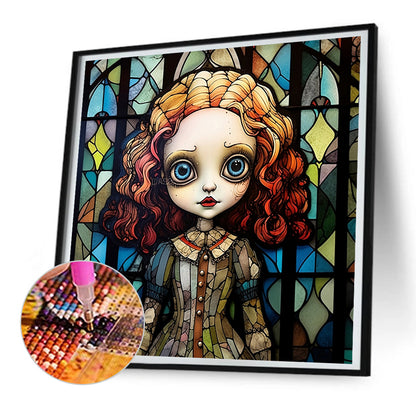 Halloween Horror Doll Glass Painting - Full Round Drill Diamond Painting 30*30CM