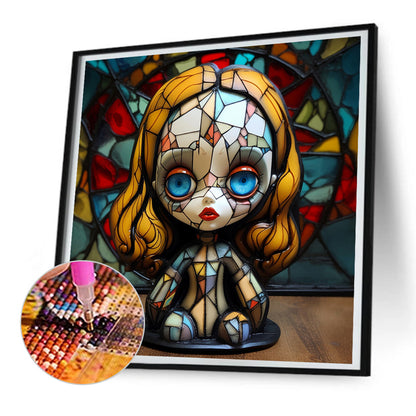 Halloween Horror Doll Glass Painting - Full Round Drill Diamond Painting 30*30CM