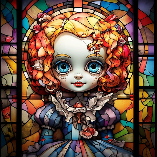 Halloween Horror Doll Glass Painting - Full Round Drill Diamond Painting 30*30CM