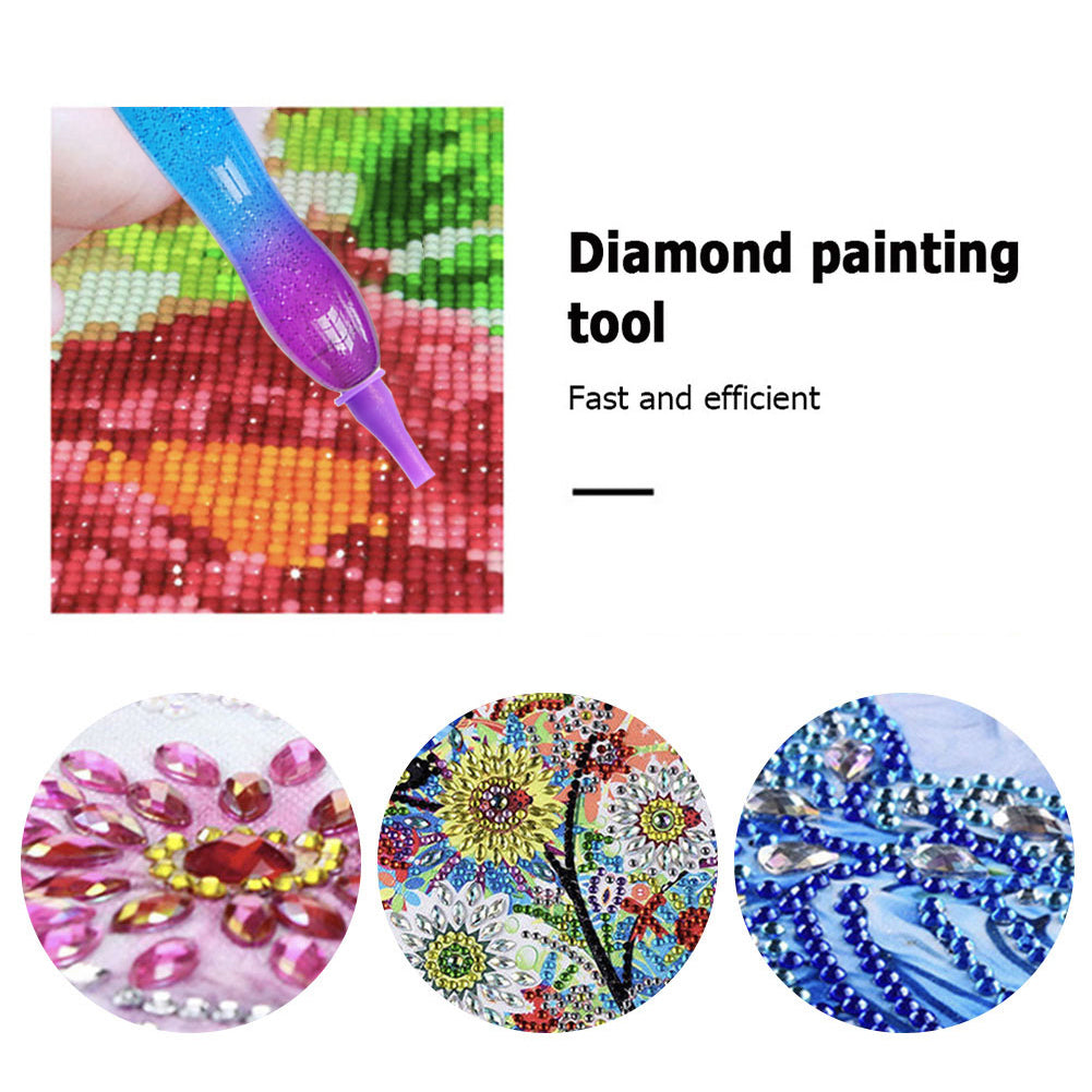 DIY 5D Diamond Stylus Pen Art Dotting Pen Threaded Spotting Pen with Accessories