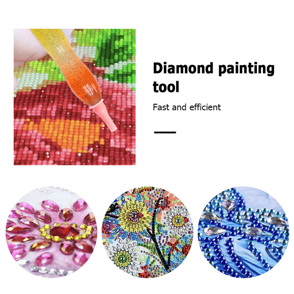 DIY 5D Diamond Stylus Pen Art Dotting Pen Threaded Spotting Pen with Accessories