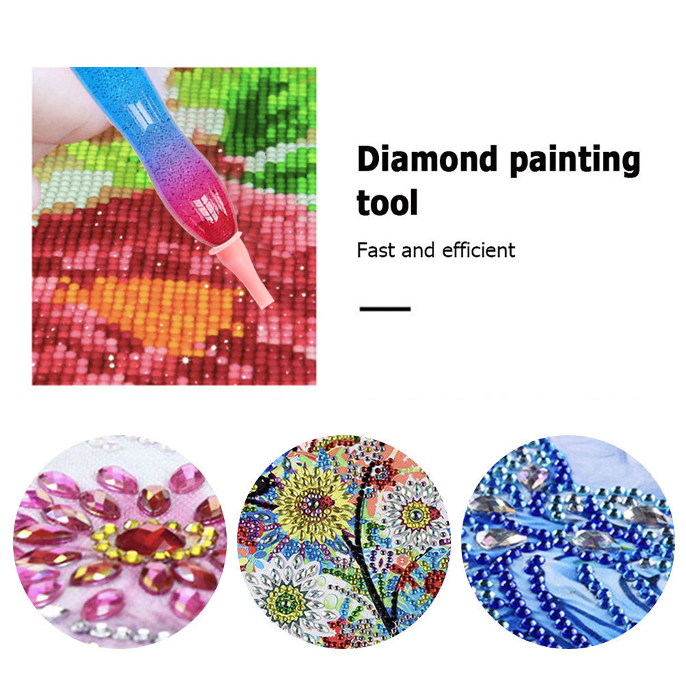 DIY 5D Diamond Stylus Pen Art Dotting Pen Threaded Spotting Pen with Accessories