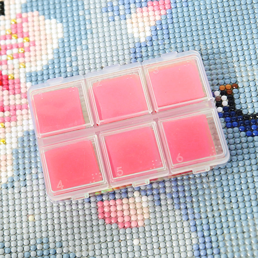 DIY Diamond Painting Wax 2x2cm 30pcs Glue Clay Wax Tool Set 6 Colors For Drawing