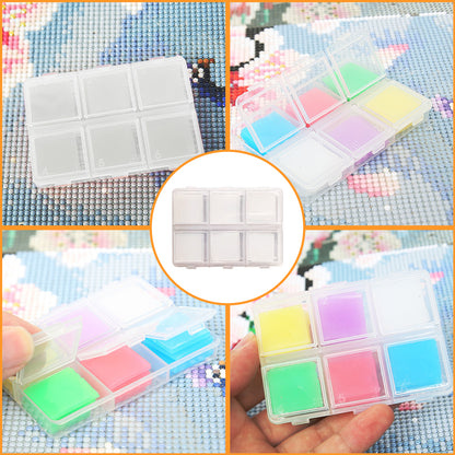 DIY Diamond Painting Wax 2x2cm 30pcs Glue Clay Wax Tool Set 6 Colors For Drawing