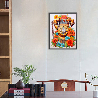 Telephone - Full Round Drill Diamond Painting 30*40CM