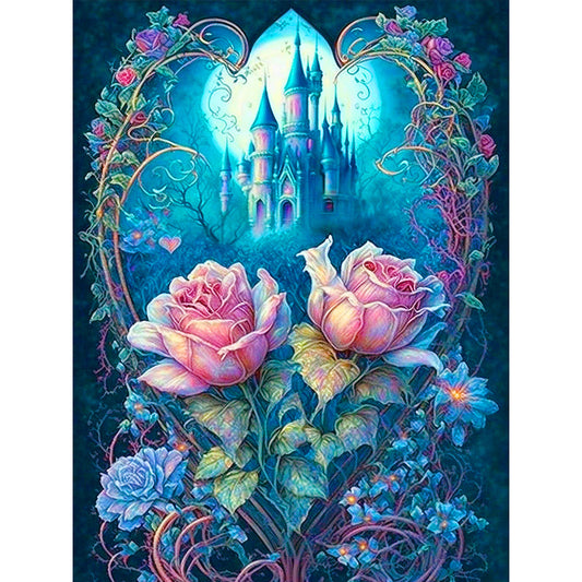 Roses And Castles - Full Round Drill Diamond Painting 30*40CM