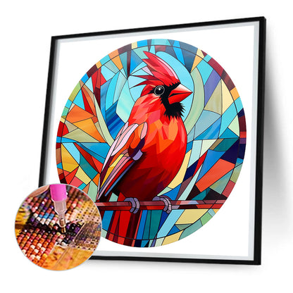 Cardinal Glass Painting - Full Round Drill Diamond Painting 30*30CM