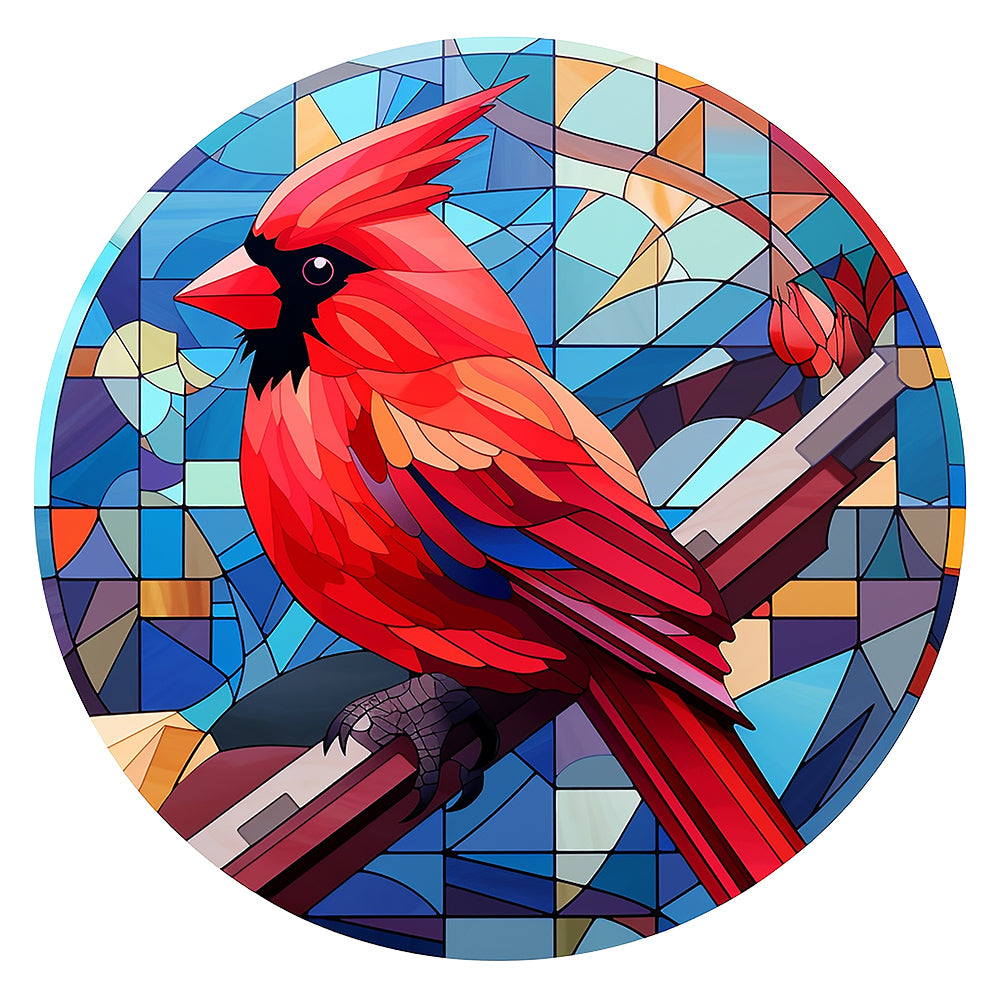 Cardinal Glass Painting - Full Round Drill Diamond Painting 30*30CM