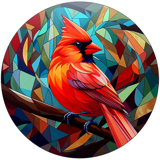 Cardinal Glass Painting - Full Round Drill Diamond Painting 30*30CM