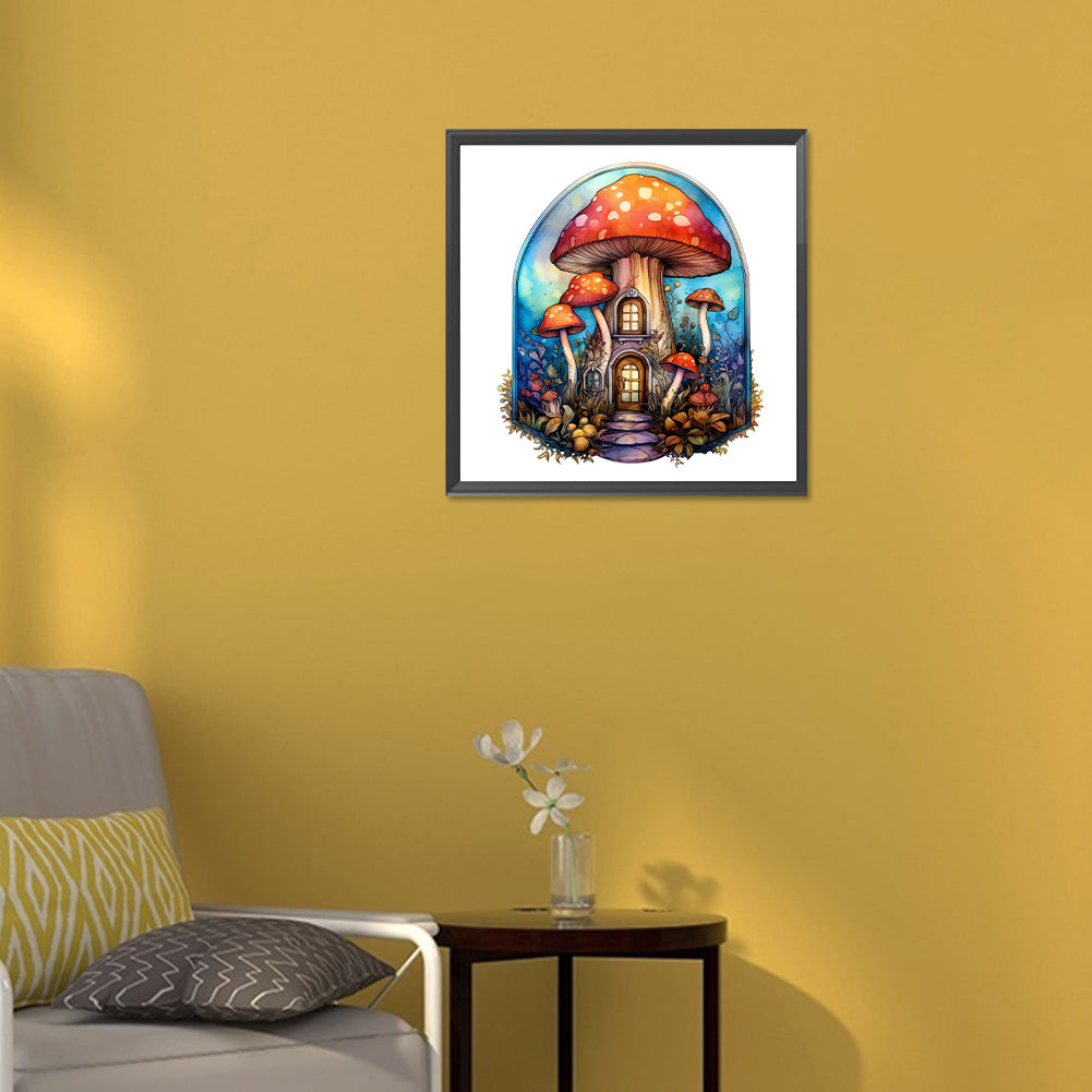 Mushroom Glass Painting - Full Round Drill Diamond Painting 30*30CM