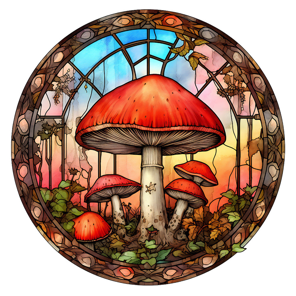 Mushroom Glass Painting - Full Round Drill Diamond Painting 30*30CM