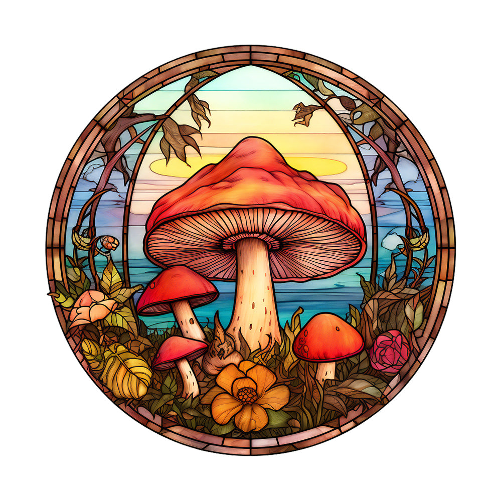 Mushroom Glass Painting - Full Round Drill Diamond Painting 30*30CM