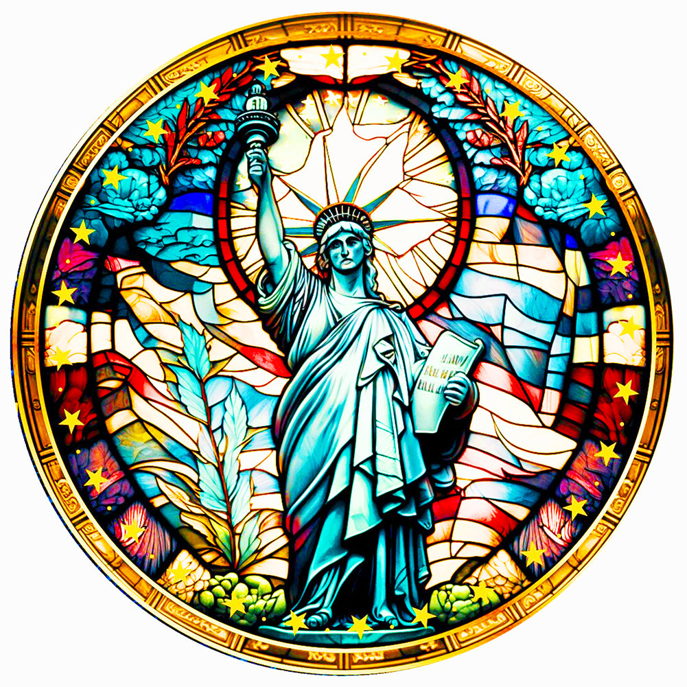 Glass Goddess Of Victory - Full Round Drill Diamond Painting 30*30CM
