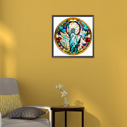 Glass Goddess Of Victory - Full Round Drill Diamond Painting 30*30CM