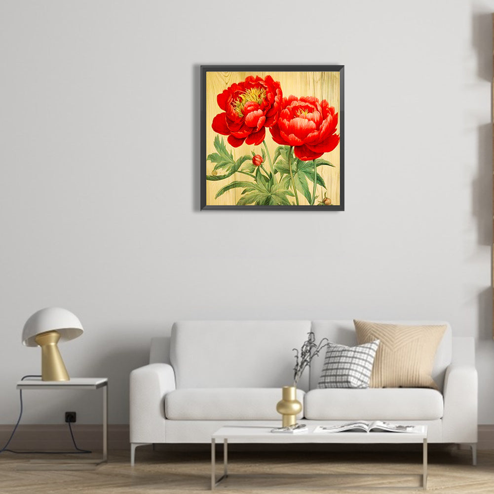 Peony - Full Round Drill Diamond Painting 30*30CM