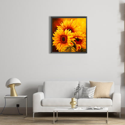 Sunflower - Full Round Drill Diamond Painting 30*30CM